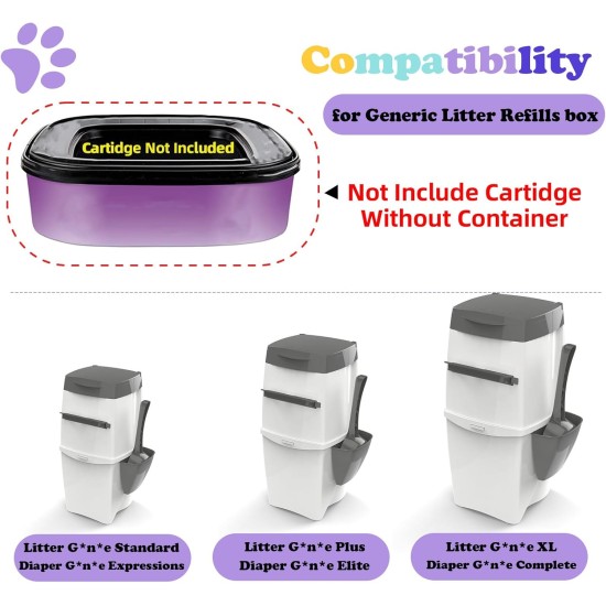 Refill Bags for Cat Litter, Pack of 10 Cat Litter Disposal Buckets Refills 4.5 m Litter Loose Refill Cassette, Cat Waste Bin Refill Cassette Compatible with Litter Loose, Purple Refill Bags for Cat Litter, Pack of 10 Cat Litter Disposal Buckets Refills 4.5 m Litter Loose Refill Cassette, Cat Waste Bin Refill Cassette Compatible with Litter Loose, Purple