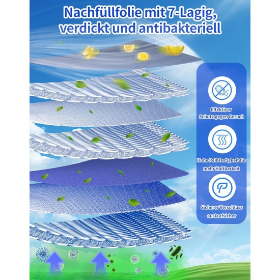 Refill Bags for Cat Litter, Pack of 12 Refill Film, Cat Bucket for Litter Locker Refill Cassettes, Nappy Bin Refill Container for Litter Locker LittyCat Litter Genie Refill Bags for Cat Litter, Pack of 12 Refill Film, Cat Bucket for Litter Locker Refill Cassettes, Nappy Bin Refill Container for Litter Locker LittyCat Litter Genie