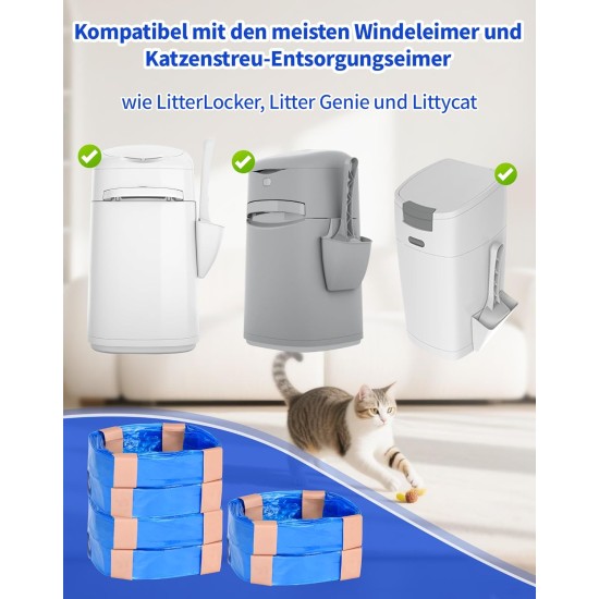 Refill Bags for Cat Litter, Pack of 12 Refill Film, Cat Bucket for Litter Locker Refill Cassettes, Nappy Bin Refill Container for Litter Locker LittyCat Litter Genie Refill Bags for Cat Litter, Pack of 12 Refill Film, Cat Bucket for Litter Locker Refill Cassettes, Nappy Bin Refill Container for Litter Locker LittyCat Litter Genie