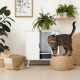 Relaxdays Cat Cabinet for Cat Litter Tray, 2 Doors, Hide Cat Litter Tray, Entrance, Cat Chest of Drawers HBT: 77 x 58 x 40 cm, White Relaxdays Cat Cabinet for Cat Litter Tray, 2 Doors, Hide Cat Litter Tray, Entrance, Cat Chest of Drawers HBT: 77 x 58 x 40 cm, White
