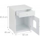 Relaxdays Cat Cabinet with Drawer, Cat Chest of Drawers, Wooden Cat Litter Box, HBT 63.5 x 52 x 48 cm, White Relaxdays Cat Cabinet with Drawer, Cat Chest of Drawers, Wooden Cat Litter Box, HBT 63.5 x 52 x 48 cm, White