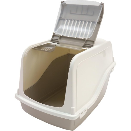 Rosewood Ariel Front Opening Hooded Cat Corner Litter Tray, X-Large, Mocha Rosewood Ariel Front Opening Hooded Cat Corner Litter Tray, X-Large, Mocha