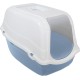 Rosewood Romeo Plastic Cat Litter Tray with Hood, Covered Cat Litter Tray, Carbon Filter for Odour Control, Easy Cleaning, Light Blue/White Rosewood Romeo Plastic Cat Litter Tray with Hood, Covered Cat Litter Tray, Carbon Filter for Odour Control, Easy Cleaning, Light Blue/White