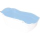 Rosewood Romeo Plastic Cat Litter Tray with Hood, Covered Cat Litter Tray, Carbon Filter for Odour Control, Easy Cleaning, Light Blue/White Rosewood Romeo Plastic Cat Litter Tray with Hood, Covered Cat Litter Tray, Carbon Filter for Odour Control, Easy Cleaning, Light Blue/White