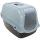 Rosewood Romeo Plastic Cat Litter Tray with Hood, Covered Cat Litter Tray, Carbon Filter for Odour Control, Easy Cleaning, Light Blue/White Rosewood Romeo Plastic Cat Litter Tray with Hood, Covered Cat Litter Tray, Carbon Filter for Odour Control, Easy Cleaning, Light Blue/White