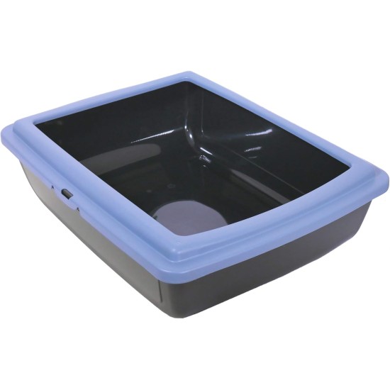 Rosewood Romeo Plastic Cat Litter Tray with Hood, Covered Cat Litter Tray, Carbon Filter for Odour Control, Easy Cleaning, Light Blue/White Rosewood Romeo Plastic Cat Litter Tray with Hood, Covered Cat Litter Tray, Carbon Filter for Odour Control, Easy Cleaning, Light Blue/White