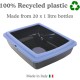 Rosewood Romeo Plastic Cat Litter Tray with Hood, Covered Cat Litter Tray, Carbon Filter for Odour Control, Easy Cleaning, Light Blue/White Rosewood Romeo Plastic Cat Litter Tray with Hood, Covered Cat Litter Tray, Carbon Filter for Odour Control, Easy Cleaning, Light Blue/White