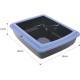 Rosewood Romeo Plastic Cat Litter Tray with Hood, Covered Cat Litter Tray, Carbon Filter for Odour Control, Easy Cleaning, Light Blue/White Rosewood Romeo Plastic Cat Litter Tray with Hood, Covered Cat Litter Tray, Carbon Filter for Odour Control, Easy Cleaning, Light Blue/White