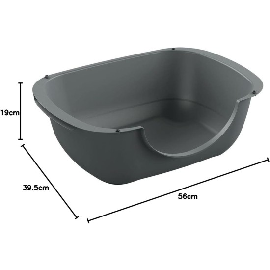 Rotho Bella 7610859203694 Cat Litter Box, Grey, 74 g Rotho Bella 7610859203694 Cat Litter Box, Grey, 74 g