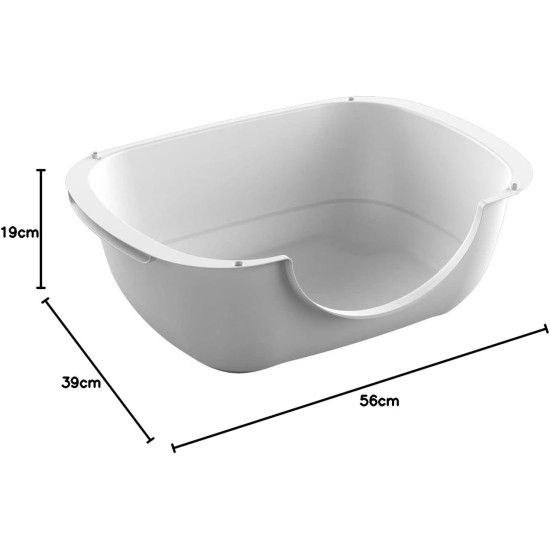 Rotho Bella 7610859203694 Cat Litter Box, Grey, 74 g Rotho Bella 7610859203694 Cat Litter Box, Grey, 74 g