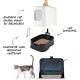 Rotho MyPet Biala Cat Litter Tray with Hood and Scoop, Plastic (PP Recycled), Cappuccino/Anthracite, (51.0 x 39.5 x 44.3 cm) Rotho MyPet Biala Cat Litter Tray with Hood and Scoop, Plastic (PP Recycled), Cappuccino/Anthracite, (51.0 x 39.5 x 44.3 cm)