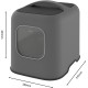 Rotho MyPet Biala Cat Litter Tray with Hood and Scoop, Plastic (PP Recycled), Cappuccino/Anthracite, (51.0 x 39.5 x 44.3 cm) Rotho MyPet Biala Cat Litter Tray with Hood and Scoop, Plastic (PP Recycled), Cappuccino/Anthracite, (51.0 x 39.5 x 44.3 cm)
