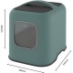 Rotho MyPet Biala Cat Litter Tray with Hood and Scoop, Plastic (PP Recycled), Cappuccino/Anthracite, (51.0 x 39.5 x 44.3 cm) Rotho MyPet Biala Cat Litter Tray with Hood and Scoop, Plastic (PP Recycled), Cappuccino/Anthracite, (51.0 x 39.5 x 44.3 cm)