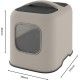 Rotho MyPet Biala Cat Litter Tray with Hood and Scoop, Plastic (PP Recycled), Cappuccino/Anthracite, (51.0 x 39.5 x 44.3 cm) Rotho MyPet Biala Cat Litter Tray with Hood and Scoop, Plastic (PP Recycled), Cappuccino/Anthracite, (51.0 x 39.5 x 44.3 cm)