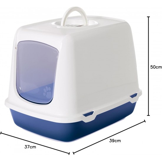 Savic Toilettenhaus Oscar NO.blau 50x37x39cm Savic Toilettenhaus Oscar NO.blau 50x37x39cm