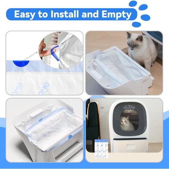 Self-Cleaning Cat Litter Box Bags Compatible with RealScooper, 36 Pack with Drawstring, Replacement Trash Bags for Automatic Cat Litter Box Self-Cleaning Cat Litter Box Bags Compatible with RealScooper, 36 Pack with Drawstring, Replacement Trash Bags for Automatic Cat Litter Box
