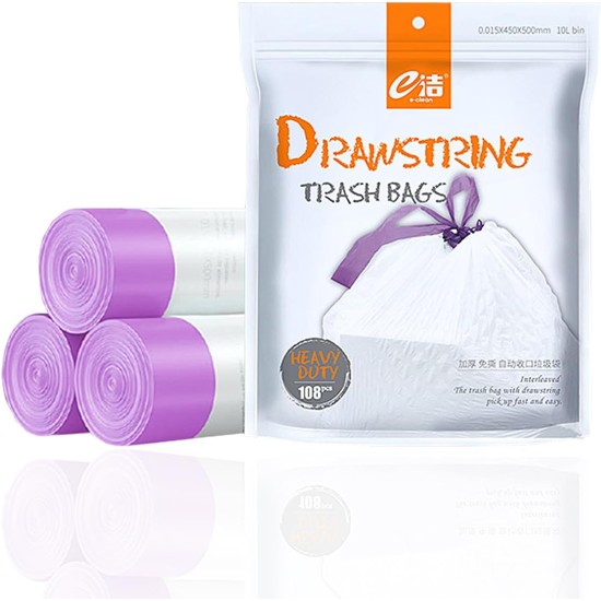 Self-Cleaning Cat Litter Box Bin Bag Cat Litter Box Bags with Drawstrings, 3 Rolls x 36 (108 Pieces) Self-Cleaning Cat Litter Box Bin Bag Cat Litter Box Bags with Drawstrings, 3 Rolls x 36 (108 Pieces)