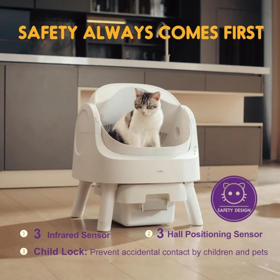 Self-Cleaning Cat Litter Tray with Open Design, Automatic & Manual Modes, Instant Cleaning & Easy Scooping, Ideal for Large Cats, Suitable for Multi-Cat Households Self-Cleaning Cat Litter Tray with Open Design, Automatic & Manual Modes, Instant Cleaning & Easy Scooping, Ideal for Large Cats, Suitable for Multi-Cat Households