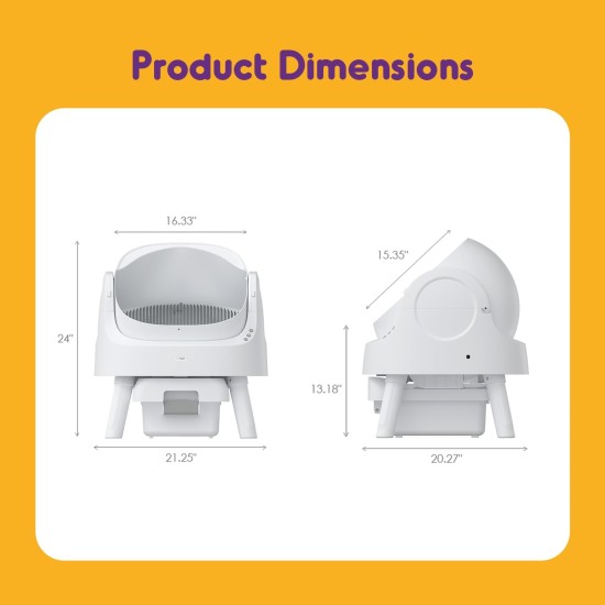 Self-Cleaning Cat Litter Tray with Open Design, Automatic & Manual Modes, Instant Cleaning & Easy Scooping, Ideal for Large Cats, Suitable for Multi-Cat Households Self-Cleaning Cat Litter Tray with Open Design, Automatic & Manual Modes, Instant Cleaning & Easy Scooping, Ideal for Large Cats, Suitable for Multi-Cat Households