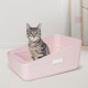 Sfozstra Open Cat Litter Tray, Prevents Sand Leakage, Durable High Side Tray for Small Cats, Safe and Odourless Cat Litter Tray, Removable Cat Litter Tray, Easy to Clean (Pink Sfozstra Open Cat Litter Tray, Prevents Sand Leakage, Durable High Side Tray for Small Cats, Safe and Odourless Cat Litter Tray, Removable Cat Litter Tray, Easy to Clean (Pink