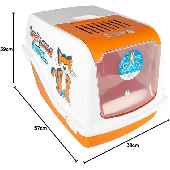 Smurfs duvoplus, Azrael Closed Cat Litter Tray 57 x 39 x 38 cm for Toilet <>, Cat Smurfs duvoplus, Azrael Closed Cat Litter Tray 57 x 39 x 38 cm for Toilet <>, Cat