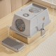 Stainless Steel Cat Litter Tray with Lid, 60 x 40 x 39 cm, Metal Cat Litter Tray Closed with Sand Filter Pedal and Litter Scoop, XXL, Large, Removable, High Rim, Easy to Clean, Light Grey Stainless Steel Cat Litter Tray with Lid, 60 x 40 x 39 cm, Metal Cat Litter Tray Closed with Sand Filter Pedal and Litter Scoop, XXL, Large, Removable, High Rim, Easy to Clean, Light Grey