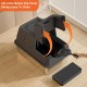 Stainless Steel Cat Litter Tray with Lid, 60 x 40 x 39 cm, Metal Cat Litter Tray Closed with Sand Filter Pedal and Litter Scoop, XXL, Large, Removable, High Rim, Easy to Clean, Light Grey Stainless Steel Cat Litter Tray with Lid, 60 x 40 x 39 cm, Metal Cat Litter Tray Closed with Sand Filter Pedal and Litter Scoop, XXL, Large, Removable, High Rim, Easy to Clean, Light Grey