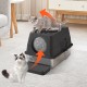 Stainless Steel Cat Litter Tray with Lid, 60 x 40 x 39 cm, Metal Cat Litter Tray Closed with Sand Filter Pedal and Litter Scoop, XXL, Large, Removable, High Rim, Easy to Clean, Light Grey Stainless Steel Cat Litter Tray with Lid, 60 x 40 x 39 cm, Metal Cat Litter Tray Closed with Sand Filter Pedal and Litter Scoop, XXL, Large, Removable, High Rim, Easy to Clean, Light Grey
