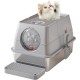 Stainless Steel Cat Litter Tray with Lid, 60 x 40 x 39 cm, Metal Cat Litter Tray Closed with Sand Filter Pedal and Litter Scoop, XXL, Large, Removable, High Rim, Easy to Clean, Light Grey Stainless Steel Cat Litter Tray with Lid, 60 x 40 x 39 cm, Metal Cat Litter Tray Closed with Sand Filter Pedal and Litter Scoop, XXL, Large, Removable, High Rim, Easy to Clean, Light Grey