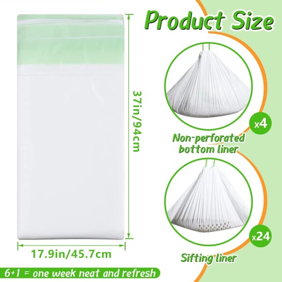 Strainer Cat Litter Liners, Cat Waste Bags with Filter Hole, Cat Litter Tray Inserts, Drawstring Bags for Pets, Cats, Cat Litter (Cat Litter Drawstring Bags - 4 Pack) Strainer Cat Litter Liners, Cat Waste Bags with Filter Hole, Cat Litter Tray Inserts, Drawstring Bags for Pets, Cats, Cat Litter (Cat Litter Drawstring Bags - 4 Pack)