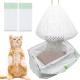 Strainer Cat Litter Liners, Cat Waste Bags with Filter Hole, Cat Litter Tray Inserts, Drawstring Bags for Pets, Cats, Cat Litter (Cat Litter Drawstring Bags - 4 Pack)