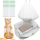 Strainer Cat Litter Liners, Cat Waste Bags with Filter Hole, Cat Litter Tray Inserts, Drawstring Bags for Pets, Cats, Cat Litter (Cat Litter Drawstring Bags - 4 Pack)