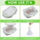 Strainer Cat Litter Liners, Cat Waste Bags with Filter Hole, Cat Litter Tray Inserts, Drawstring Bags for Pets, Cats, Cat Litter (Cat Litter Drawstring Bags - 4 Pack)
