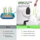 Strainer Cat Litter Liners, Cat Waste Bags with Filter Hole, Cat Litter Tray Inserts, Drawstring Bags for Pets, Cats, Cat Litter (Cat Litter Drawstring Bags - 4 Pack)