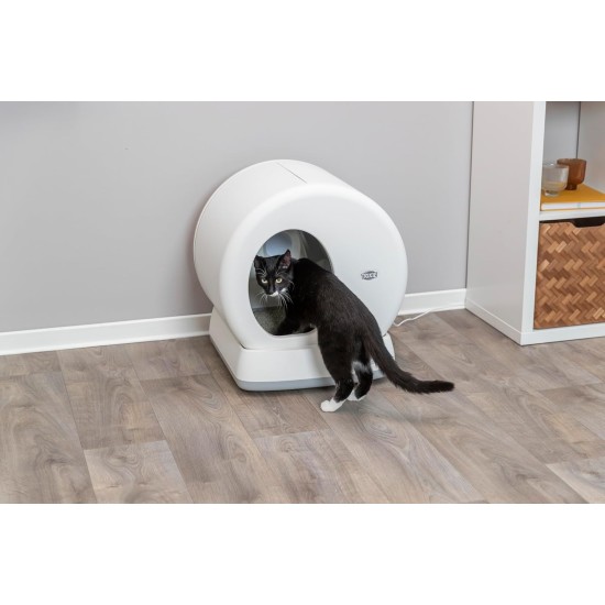 TRIXIE Self-Cleaning Cat Litter Tray 53 x 55.5 x 52 cm - For Lasting Cleanliness - Practical, Electric Cat Litter Tray for Cats from 1.5 kg / 4 Months - Quiet & Safe - 40040 TRIXIE Self-Cleaning Cat Litter Tray 53 x 55.5 x 52 cm - For Lasting Cleanliness - Practical, Electric Cat Litter Tray for Cats from 1.5 kg / 4 Months - Quiet & Safe - 40040
