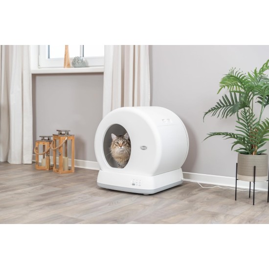 TRIXIE Self-Cleaning Cat Litter Tray 53 x 55.5 x 52 cm - For Lasting Cleanliness - Practical, Electric Cat Litter Tray for Cats from 1.5 kg / 4 Months - Quiet & Safe - 40040 TRIXIE Self-Cleaning Cat Litter Tray 53 x 55.5 x 52 cm - For Lasting Cleanliness - Practical, Electric Cat Litter Tray for Cats from 1.5 kg / 4 Months - Quiet & Safe - 40040