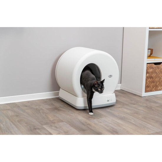 TRIXIE Self-Cleaning Cat Litter Tray 53 x 55.5 x 52 cm - For Lasting Cleanliness - Practical, Electric Cat Litter Tray for Cats from 1.5 kg / 4 Months - Quiet & Safe - 40040 TRIXIE Self-Cleaning Cat Litter Tray 53 x 55.5 x 52 cm - For Lasting Cleanliness - Practical, Electric Cat Litter Tray for Cats from 1.5 kg / 4 Months - Quiet & Safe - 40040