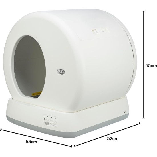 TRIXIE Self-Cleaning Cat Litter Tray 53 x 55.5 x 52 cm - For Lasting Cleanliness - Practical, Electric Cat Litter Tray for Cats from 1.5 kg / 4 Months - Quiet & Safe - 40040 TRIXIE Self-Cleaning Cat Litter Tray 53 x 55.5 x 52 cm - For Lasting Cleanliness - Practical, Electric Cat Litter Tray for Cats from 1.5 kg / 4 Months - Quiet & Safe - 40040