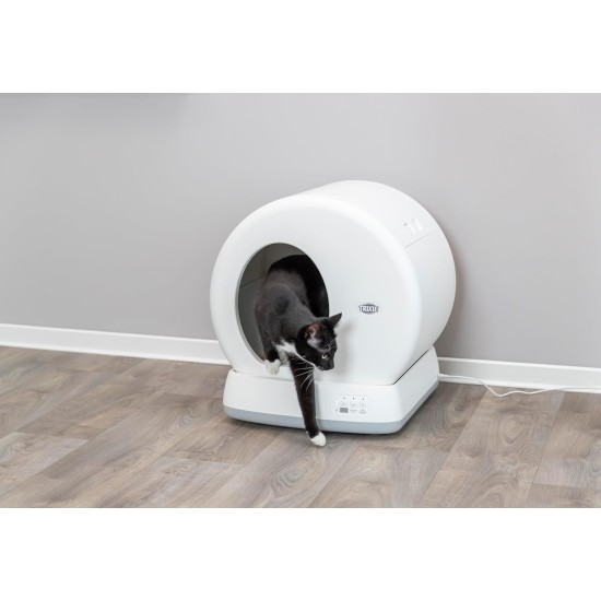 TRIXIE Self-Cleaning Cat Litter Tray 53 x 55.5 x 52 cm - For Lasting Cleanliness - Practical, Electric Cat Litter Tray for Cats from 1.5 kg / 4 Months - Quiet & Safe - 40040 TRIXIE Self-Cleaning Cat Litter Tray 53 x 55.5 x 52 cm - For Lasting Cleanliness - Practical, Electric Cat Litter Tray for Cats from 1.5 kg / 4 Months - Quiet & Safe - 40040