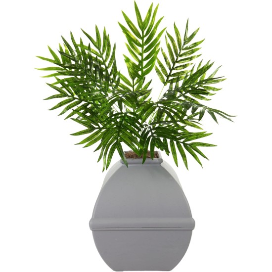 The Courtyard Hidden Cat Litter Box, Artificial Plants and Closed Square Cat Litter Box, Vented and Odour Filter, Easy to Clean, Stone Grey The Courtyard Hidden Cat Litter Box, Artificial Plants and Closed Square Cat Litter Box, Vented and Odour Filter, Easy to Clean, Stone Grey