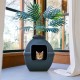 The Courtyard Hidden Cat Litter Box, Artificial Plants and Closed Square Cat Litter Box, Vented and Odour Filter, Easy to Clean, Stone Grey The Courtyard Hidden Cat Litter Box, Artificial Plants and Closed Square Cat Litter Box, Vented and Odour Filter, Easy to Clean, Stone Grey