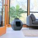 The Courtyard Hidden Cat Litter Box, Artificial Plants and Closed Square Cat Litter Box, Vented and Odour Filter, Easy to Clean, Stone Grey The Courtyard Hidden Cat Litter Box, Artificial Plants and Closed Square Cat Litter Box, Vented and Odour Filter, Easy to Clean, Stone Grey