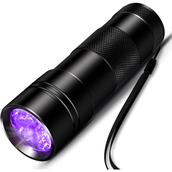 Torch UV Black Light, Torch with 12 LEDs, Ultraviolet Light with 395 nm for Geocaching, Pet Urine Detectors, Pets Urine Detector etc. Torch UV Black Light, Torch with 12 LEDs, Ultraviolet Light with 395 nm for Geocaching, Pet Urine Detectors, Pets Urine Detector etc.