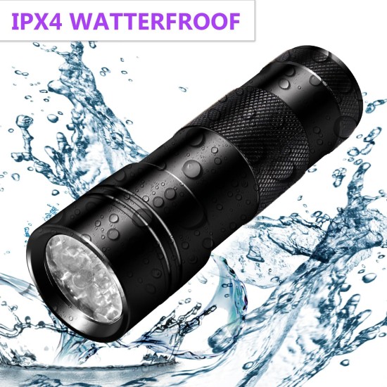 Torch UV Black Light, Torch with 12 LEDs, Ultraviolet Light with 395 nm for Geocaching, Pet Urine Detectors, Pets Urine Detector etc. Torch UV Black Light, Torch with 12 LEDs, Ultraviolet Light with 395 nm for Geocaching, Pet Urine Detectors, Pets Urine Detector etc.