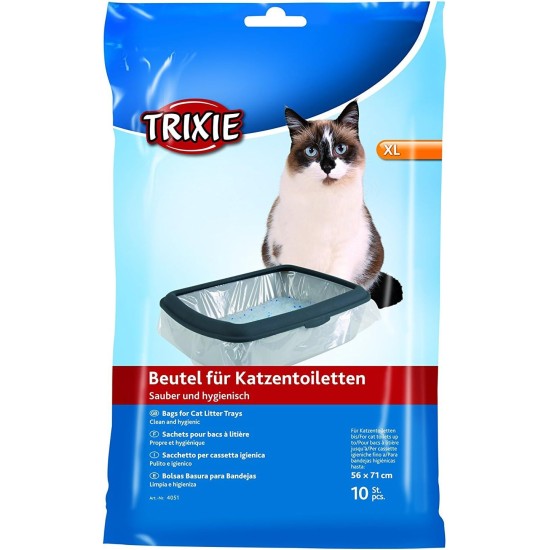 Trixie 10 Piece Cat Litter Tray Bags, X-Large, 1 pack Trixie 10 Piece Cat Litter Tray Bags, X-Large, 1 pack