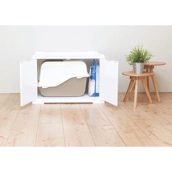 Trixie Cat House, Cat Litter Tray, double, White Trixie Cat House, Cat Litter Tray, double, White