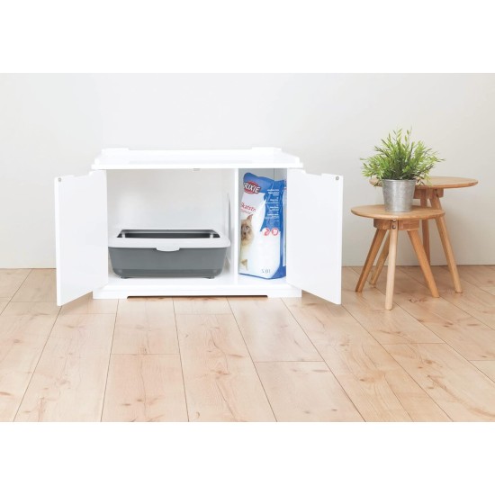 Trixie Cat House, Cat Litter Tray, double, White Trixie Cat House, Cat Litter Tray, double, White