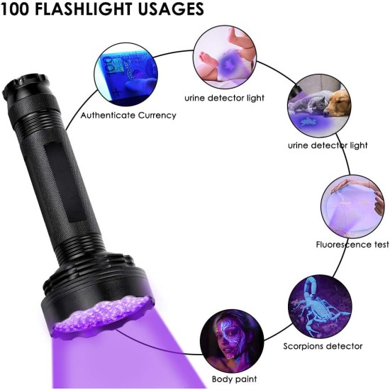 UV Black Light 51 LEDs UV Torch Mini Ultraviolet Pets Urine Detector, 395 nm UV Light Scorpion Light Torch Lamp for Fake Banknotes, Urine of Dogs, Cats and Other Pets UV Black Light 51 LEDs UV Torch Mini Ultraviolet Pets Urine Detector, 395 nm UV Light Scorpion Light Torch Lamp for Fake Banknotes, Urine of Dogs, Cats and Other Pets