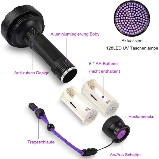 UV Black Light 51 LEDs UV Torch Mini Ultraviolet Pets Urine Detector, 395 nm UV Light Scorpion Light Torch Lamp for Fake Banknotes, Urine of Dogs, Cats and Other Pets UV Black Light 51 LEDs UV Torch Mini Ultraviolet Pets Urine Detector, 395 nm UV Light Scorpion Light Torch Lamp for Fake Banknotes, Urine of Dogs, Cats and Other Pets
