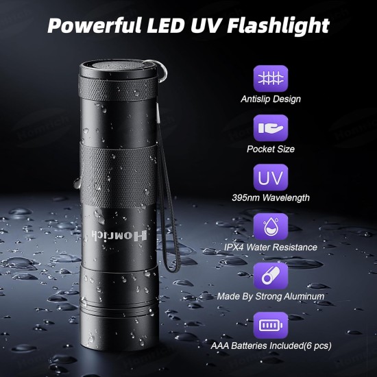 UV Black Light 51 LEDs UV Torch Mini Ultraviolet Pets Urine Detector, 395 nm UV Light Scorpion Light Torch Lamp for Fake Banknotes, Urine of Dogs, Cats and Other Pets UV Black Light 51 LEDs UV Torch Mini Ultraviolet Pets Urine Detector, 395 nm UV Light Scorpion Light Torch Lamp for Fake Banknotes, Urine of Dogs, Cats and Other Pets
